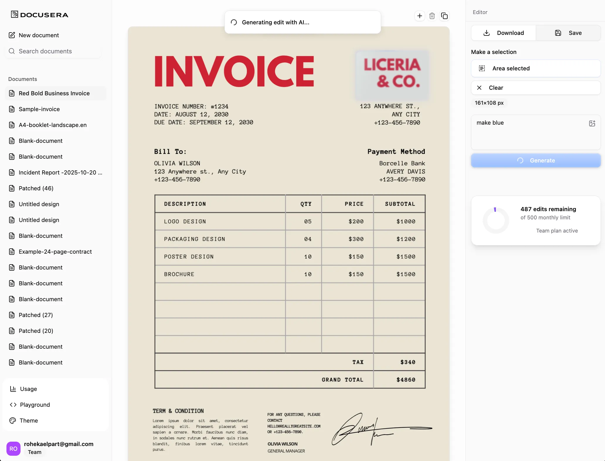 Generate - AI-powered document creation